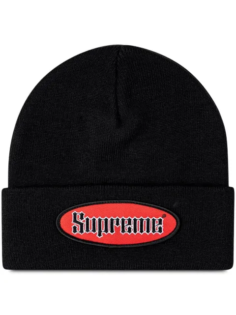 Supreme gorro con parche ovalado 