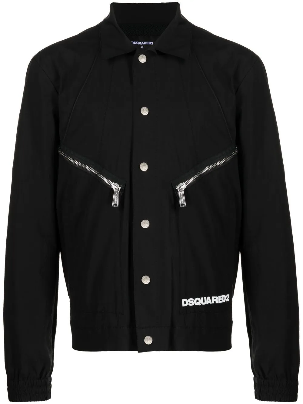 

Dsquared2 logo-print shirt jacket - Black