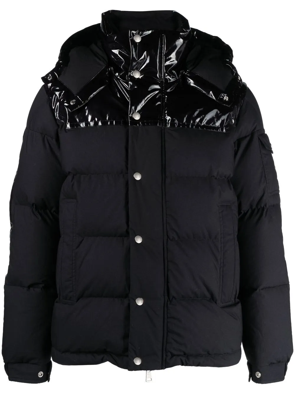 

Moncler Damavand contrast-trim padded jacket - Blue