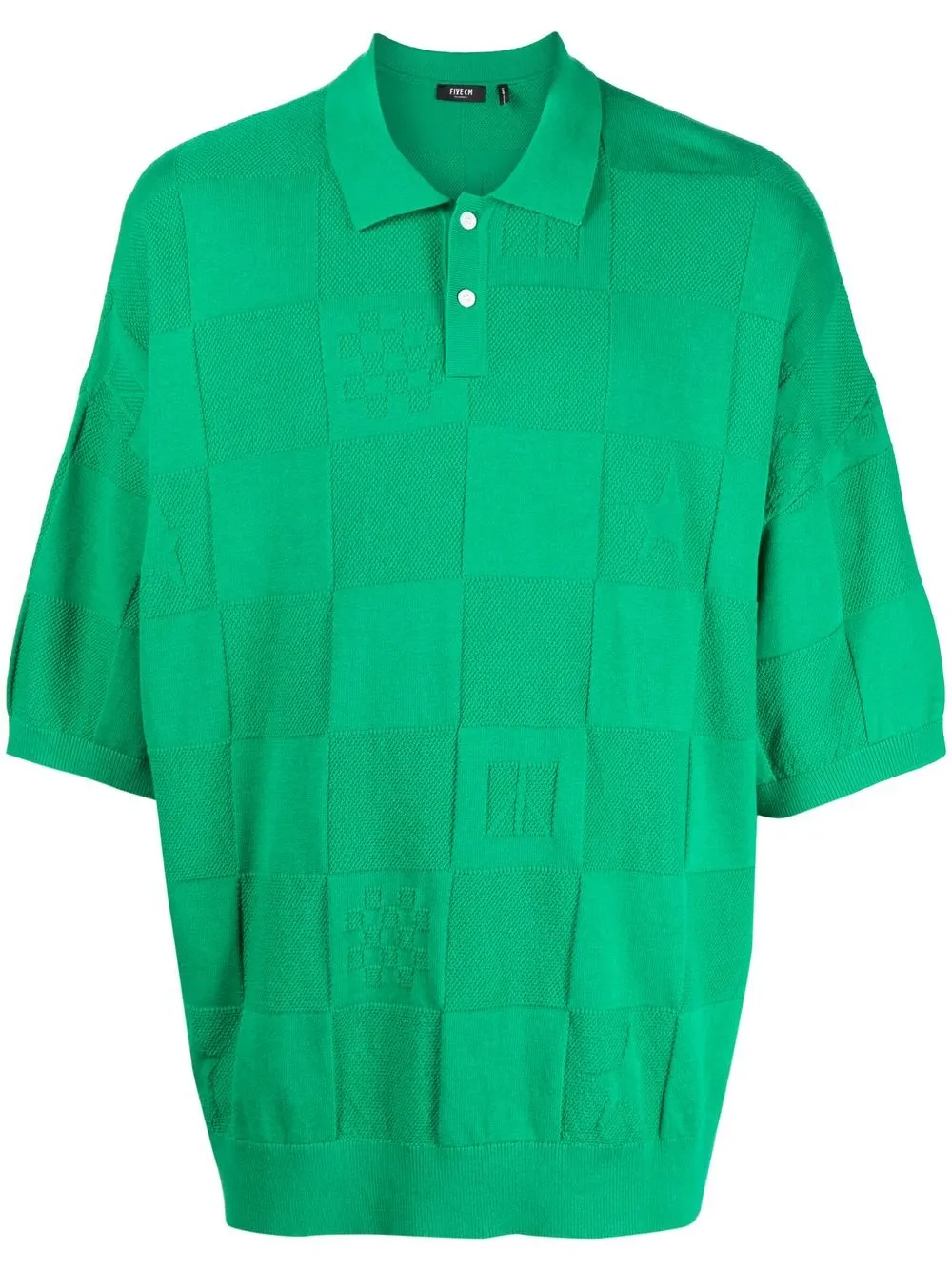 

FIVE CM checkerboard-knit polo shirt - Green
