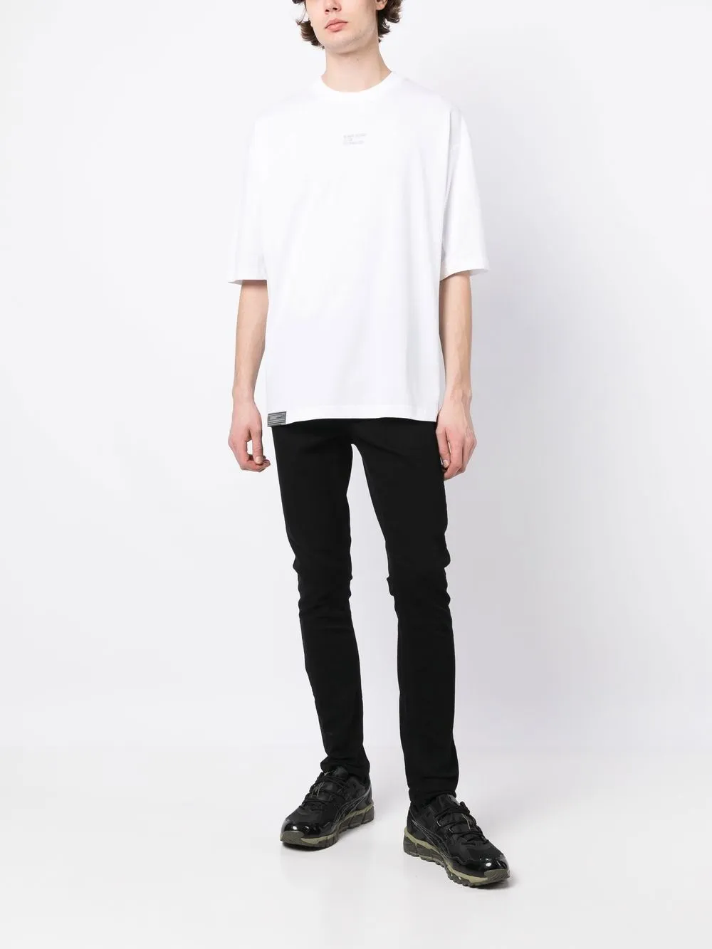 izzue T-shirt met logoprint - Wit