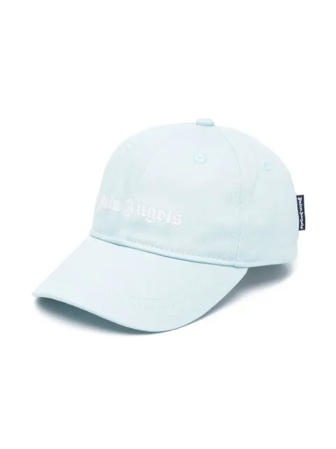 Palm Angels Kids Boné de algodão com logo bordado