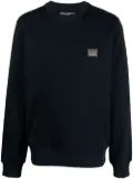 Dolce & Gabbana logo-tag cotton sweatshirt - Blue
