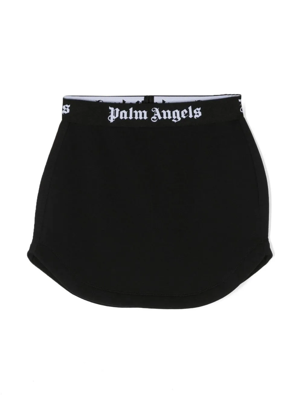 

Palm Angels Kids logo-waistband cotton miniskirt - Black