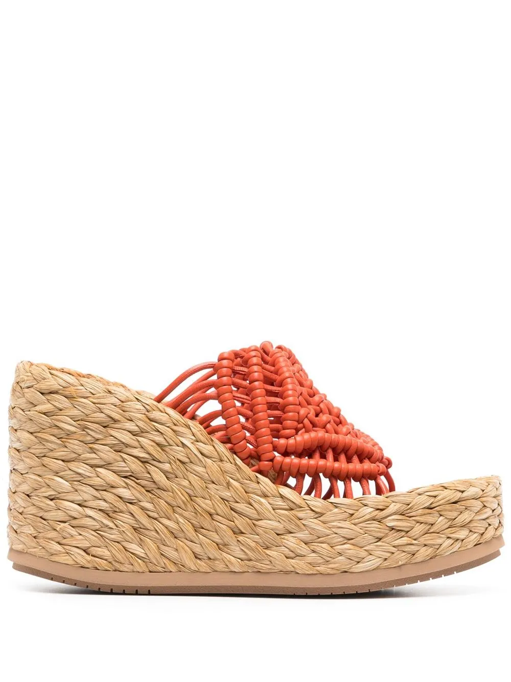 

Paloma Barceló 100mm Moira macrame-strap mules - Orange