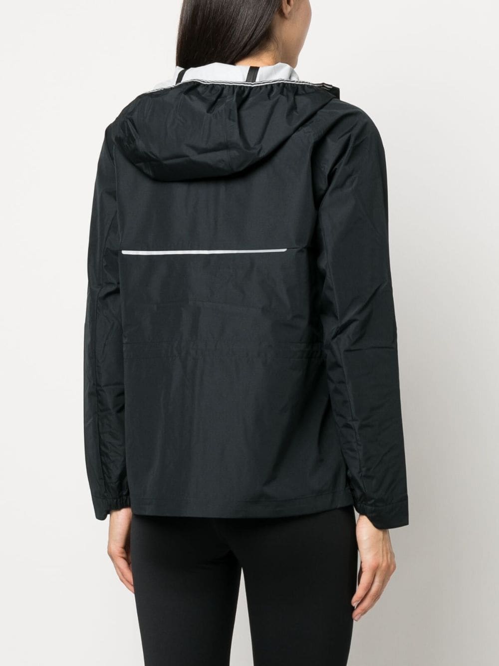Shop Rossignol Hooded Zip-up Performance Jacket In Black