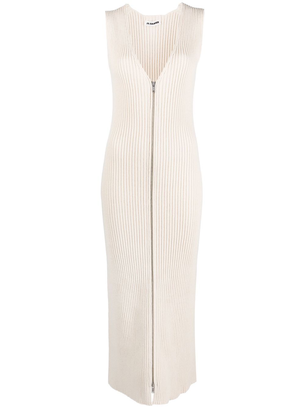 

Jil Sander zip-fastening ribbed-knit dress - Neutrals