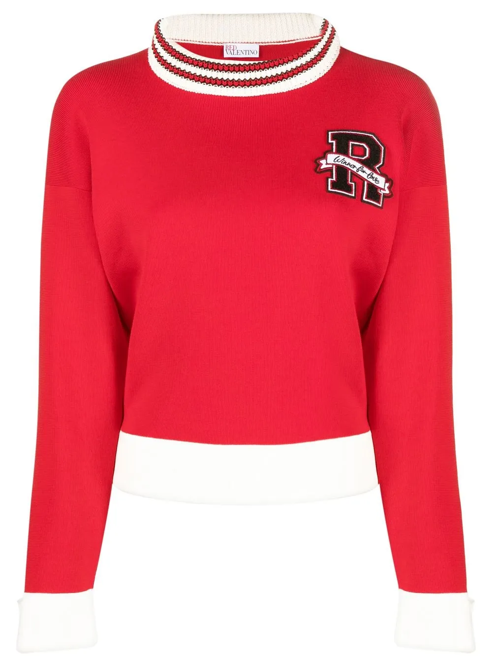 

RED Valentino logo-patch knitted jumper