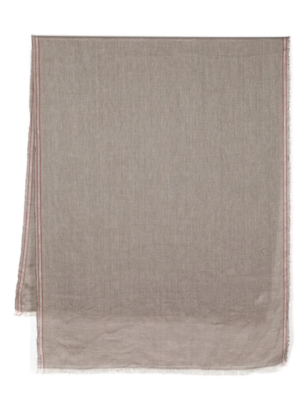 

Brunello Cucinelli frayed-edge detail scarf - Brown