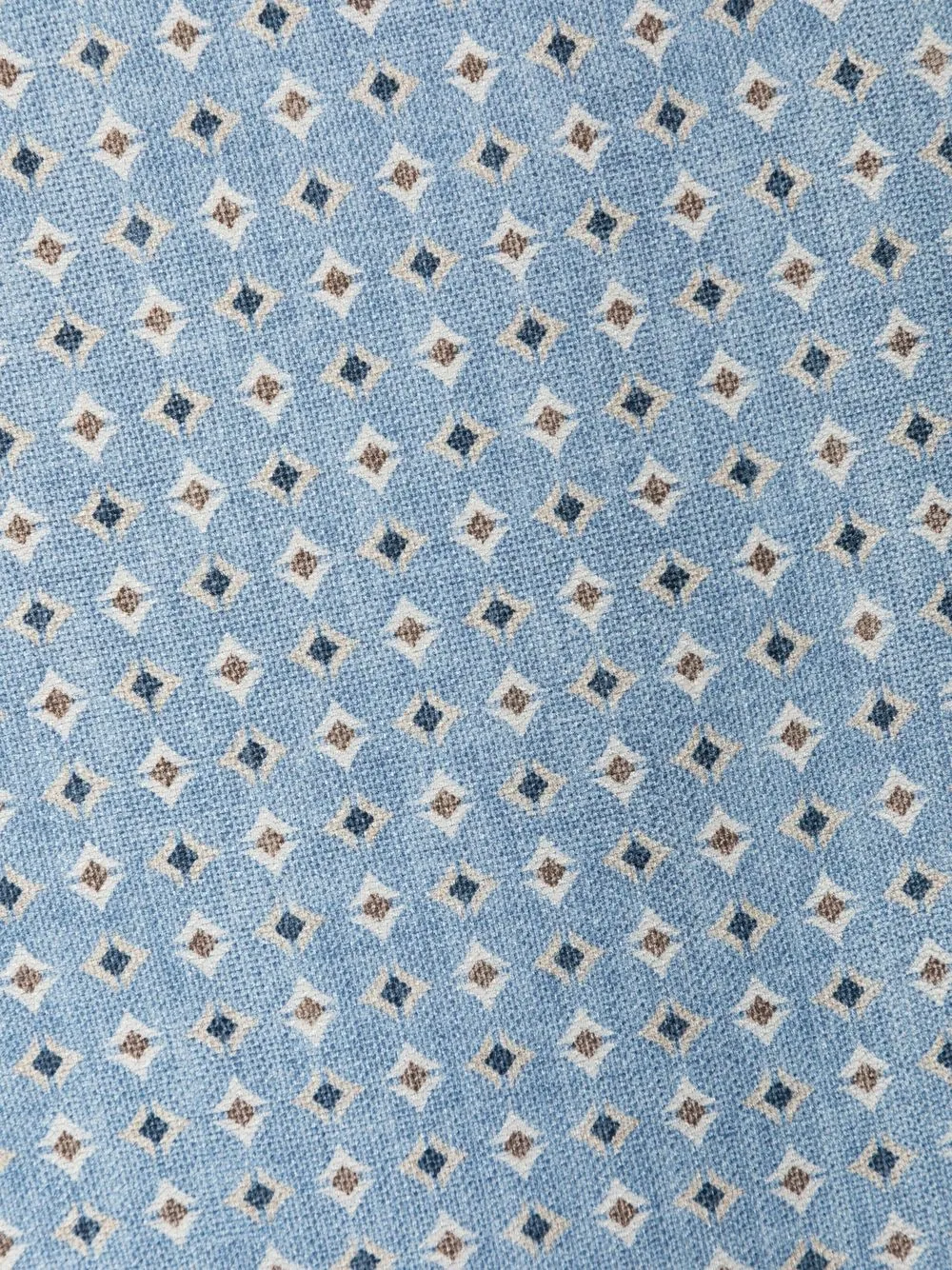 Brunello Cucinelli All-over Graphic-print Scarf In Blau