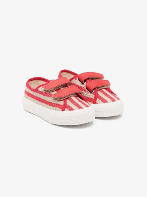 Pèpè linen touch-strap trainers