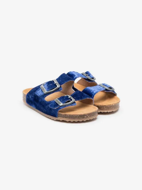Two Con Me By Pépé velvet slip-on sandals