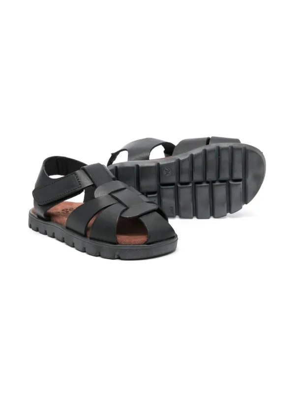 Pèpè closed-toe Vegetal Leather Sandals Black FARFETCH UK