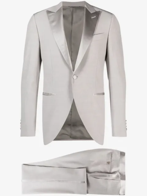 Canali traje con botones y solapa de seda