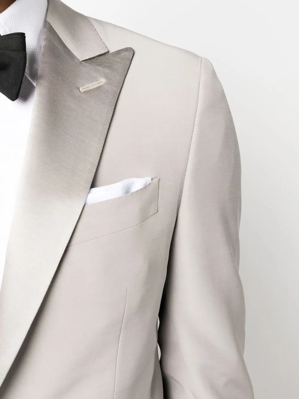 Canali Silk-lapel Single-breasted Dinner Suit In Grey