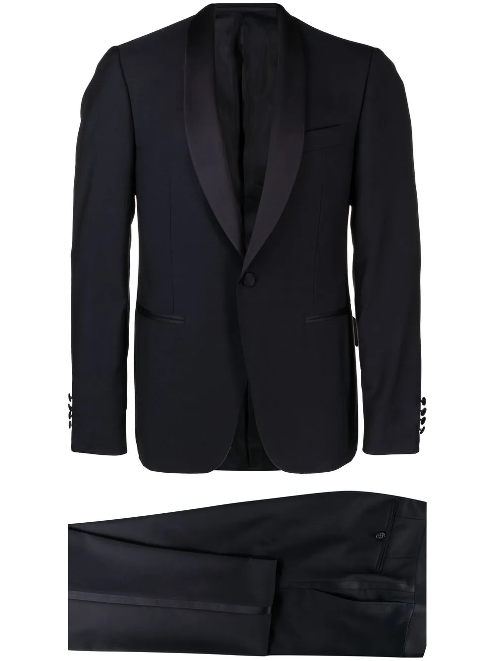 

Canali shawl-lapel wool dinner suit - Blue