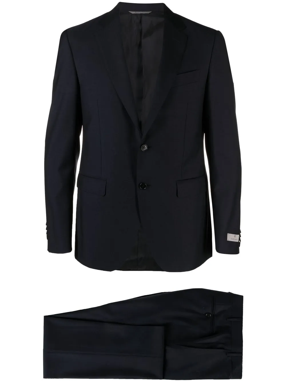 

Canali single-breasted two-piece wool suit - Blue