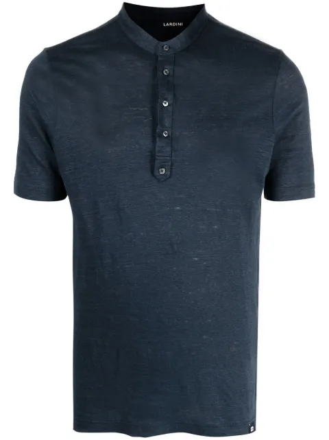 Lardini short-sleeve linen shirt