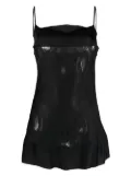 Carine Gilson lace-panelled babydoll slip dress - Black
