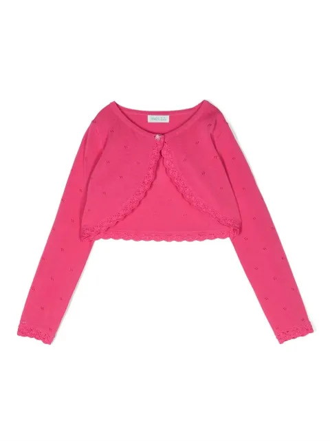 Abel & Lula lace-trim detail cardigan