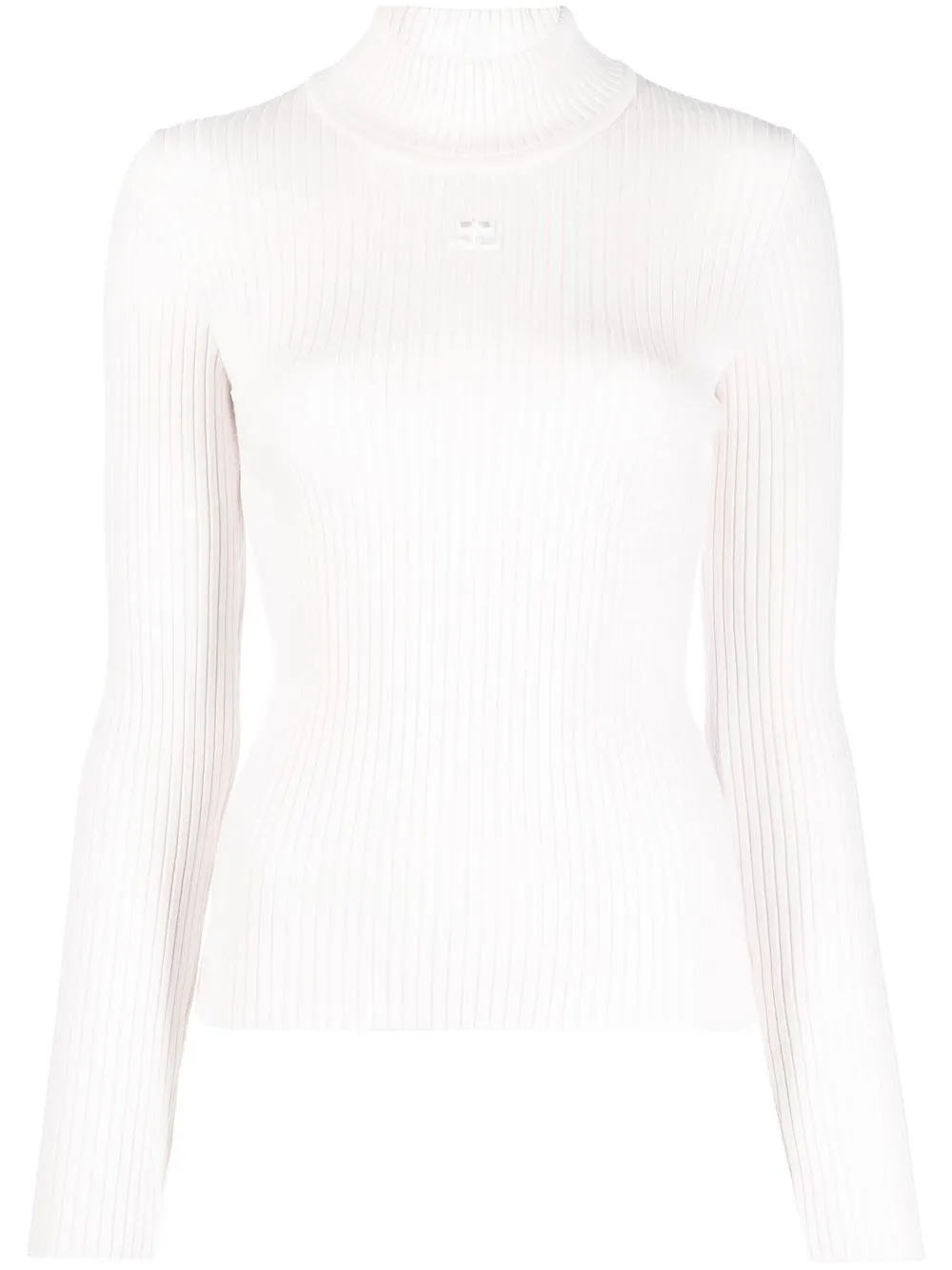 

Courrèges ribbed-knit roll neck jumper - Pink