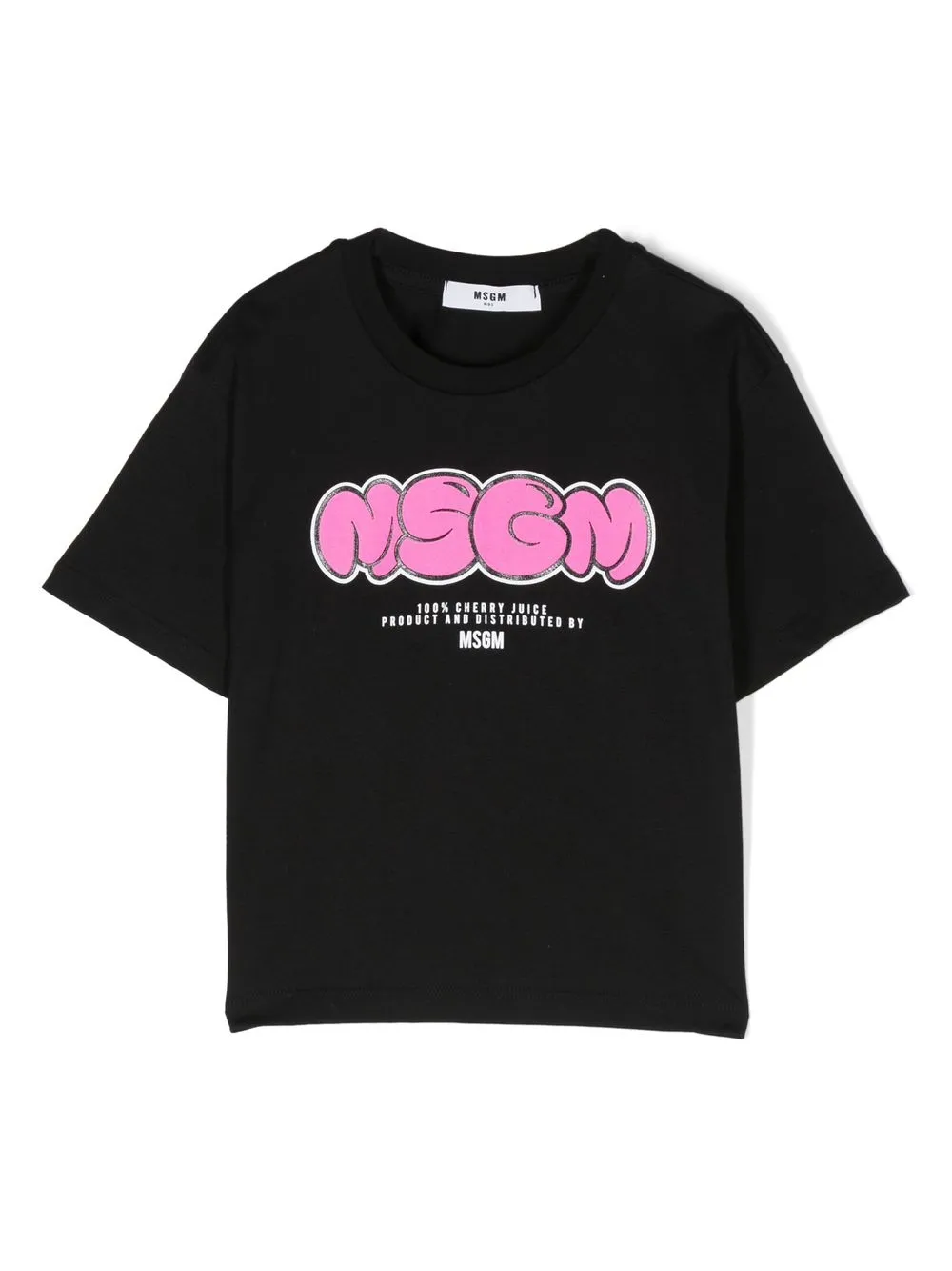 

MSGM Kids playera manga corta con logo estampado - Negro