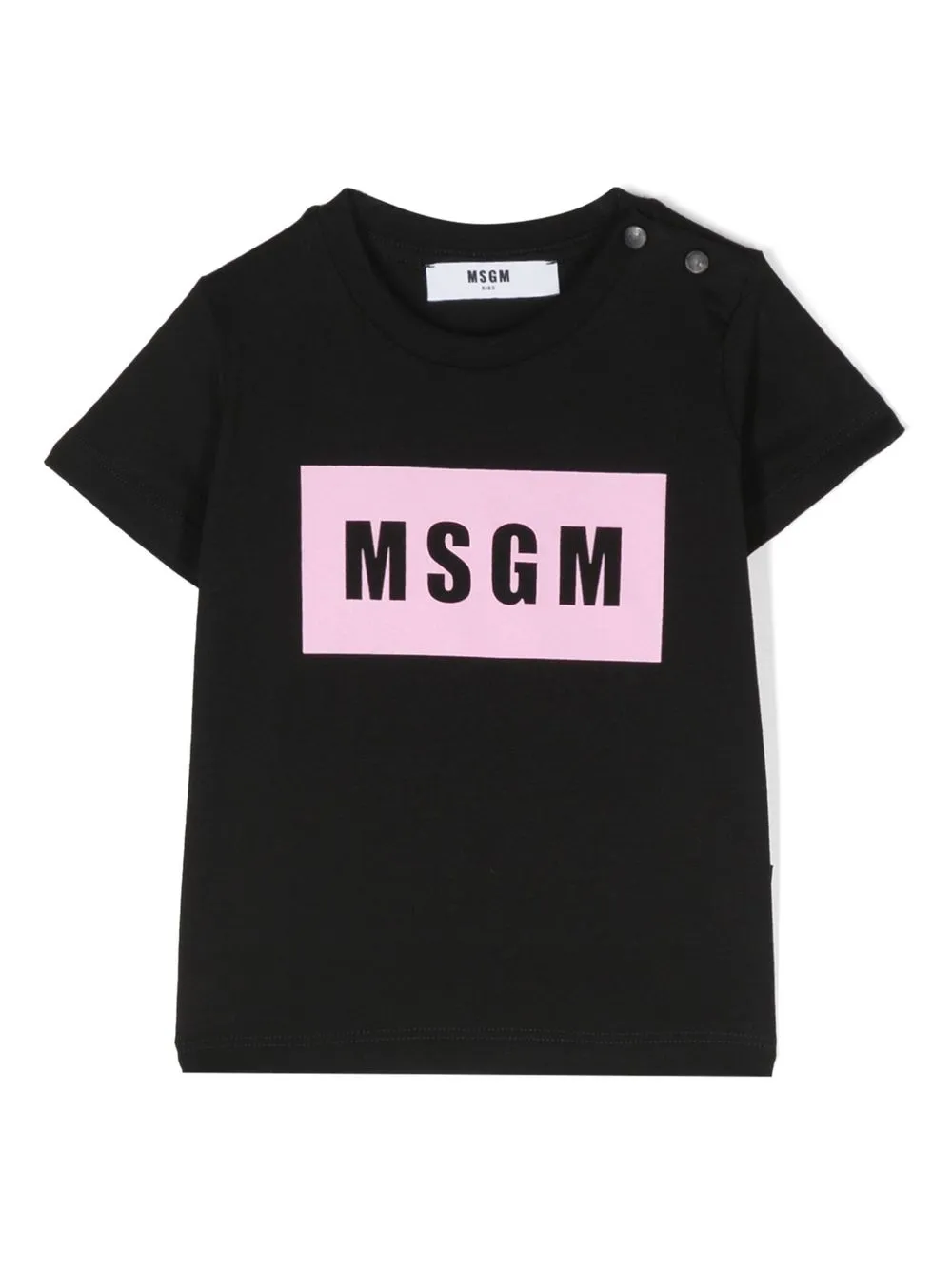 

MSGM Kids playera manga corta con logo estampado - Negro