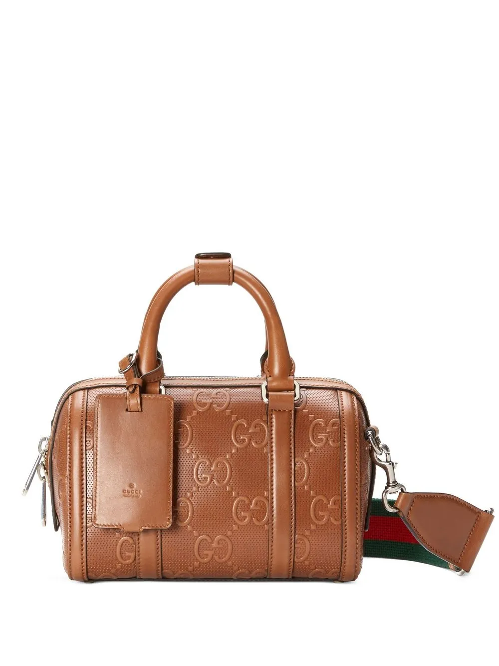 Gucci Ggembossed Duffle Bag In Brown ModeSens