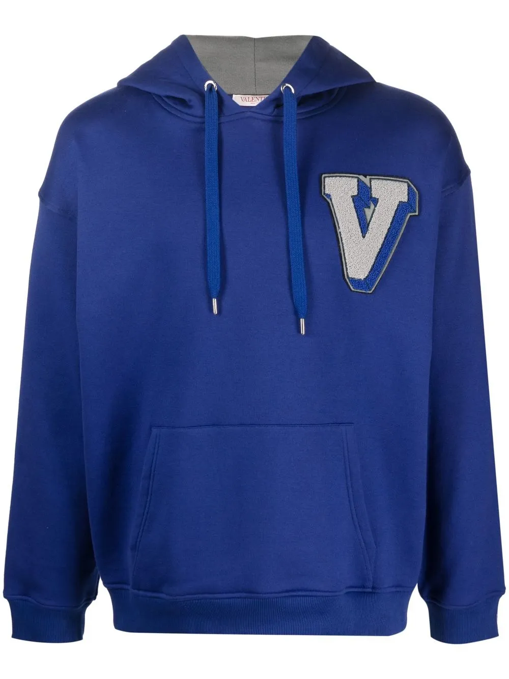 

Valentino V-3D patch hoodie - Blue