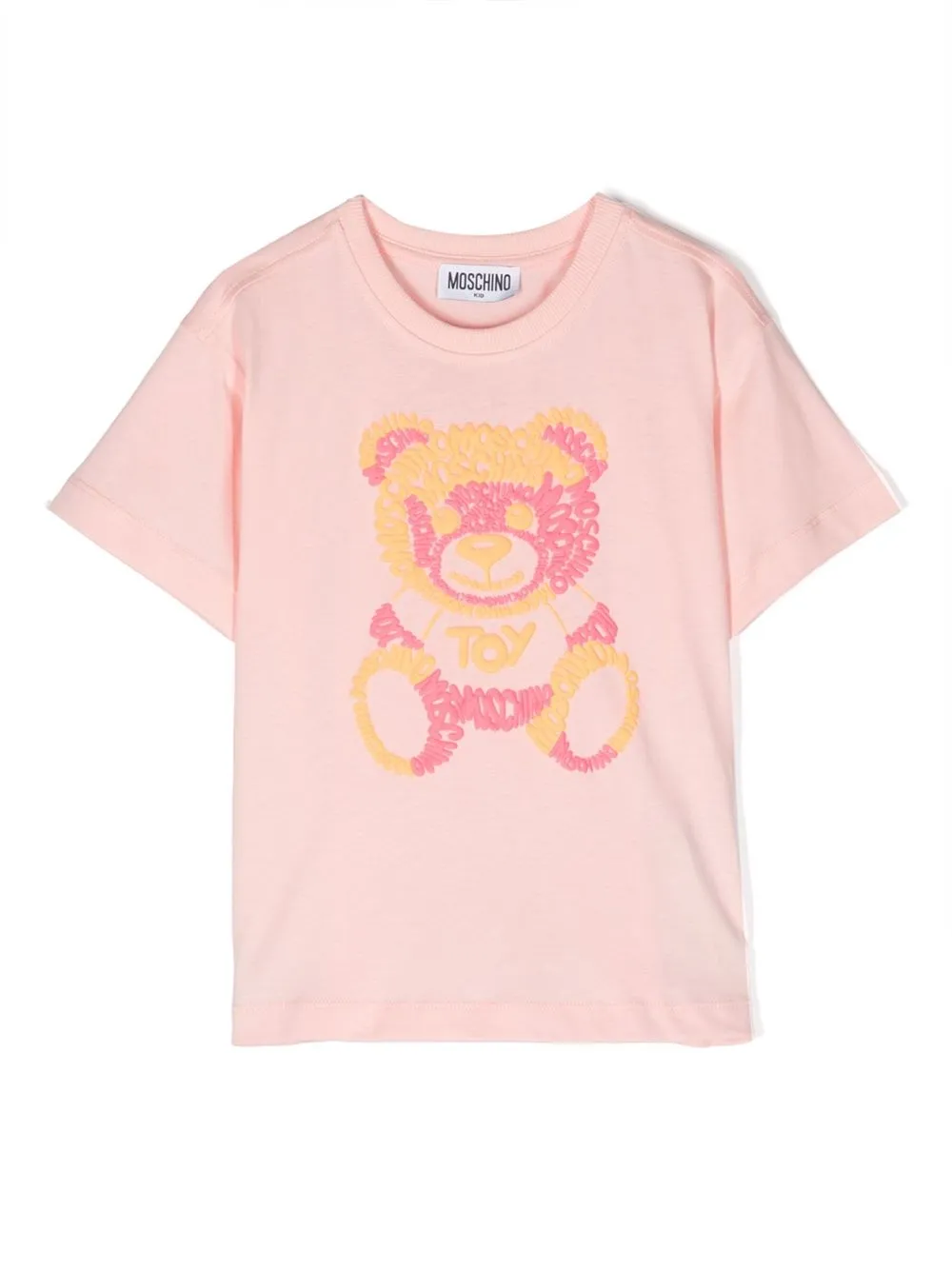 

Moschino Kids logo teddy bear-print cotton T-shirt - Pink