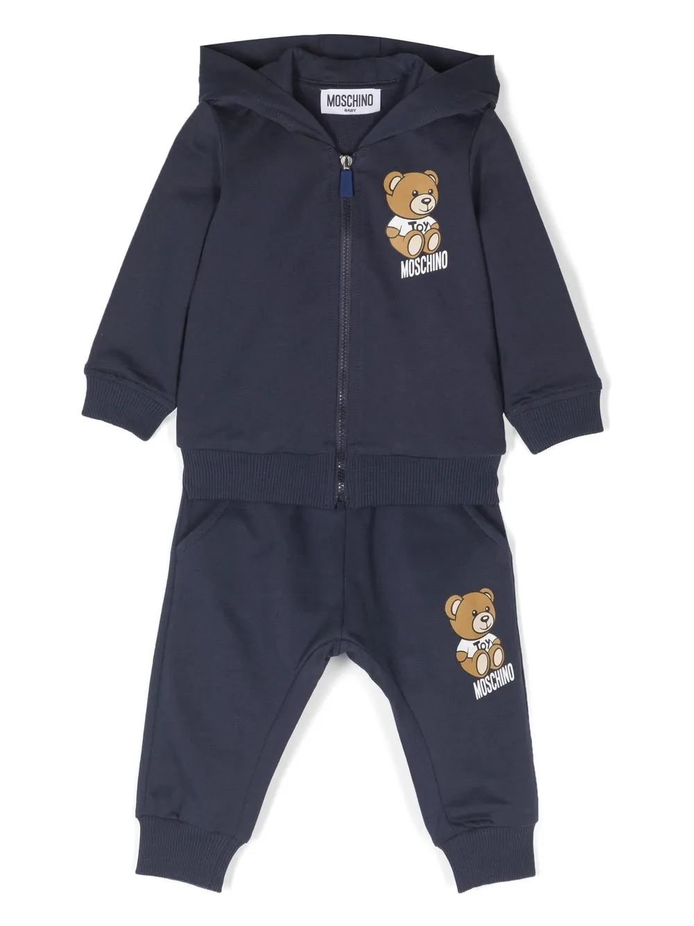 

Moschino Kids traje deportivo con motivo Teddy Bear - Azul