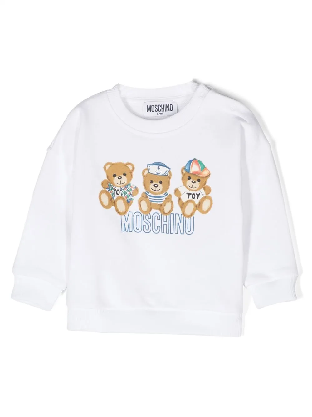 

Moschino Kids logo-print detail sweatshirt - White