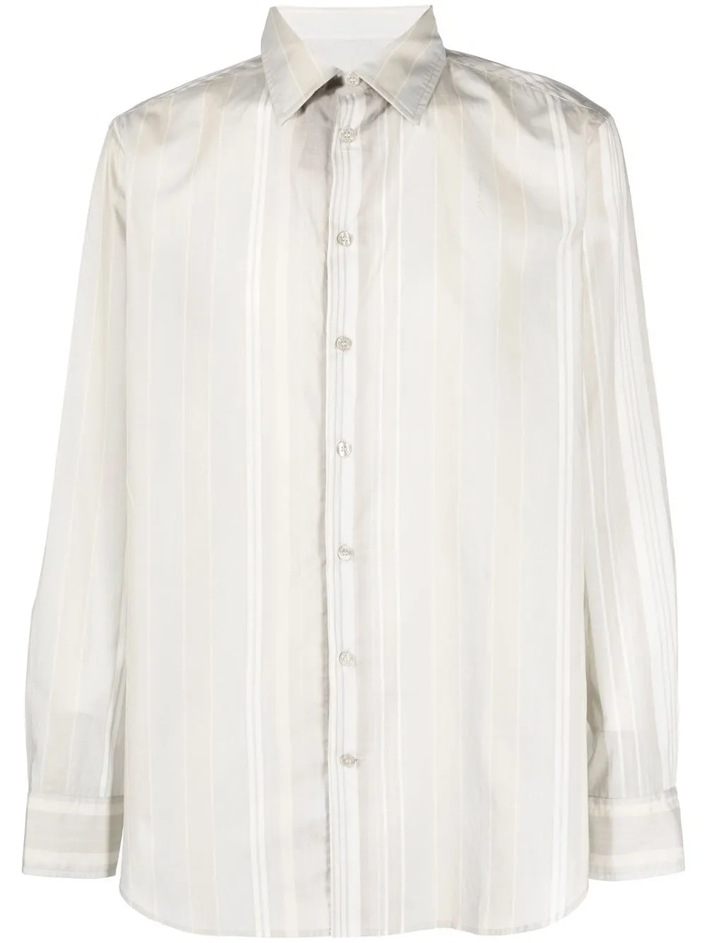 

ETRO stripe-print long-sleeved shirt - Neutrals