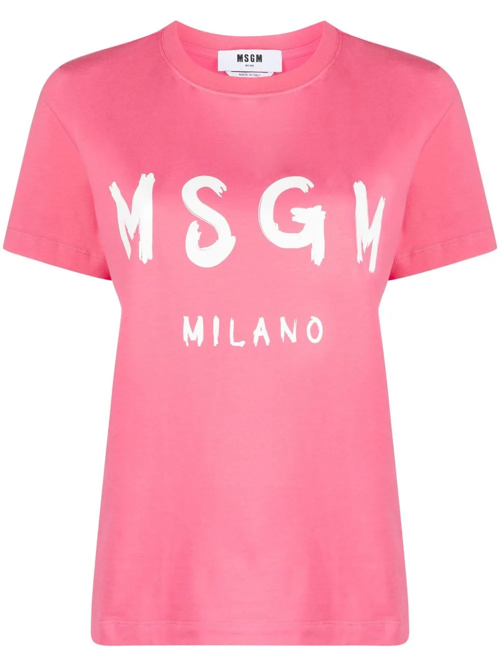 

MSGM logo-print cotton T-shirt - Pink