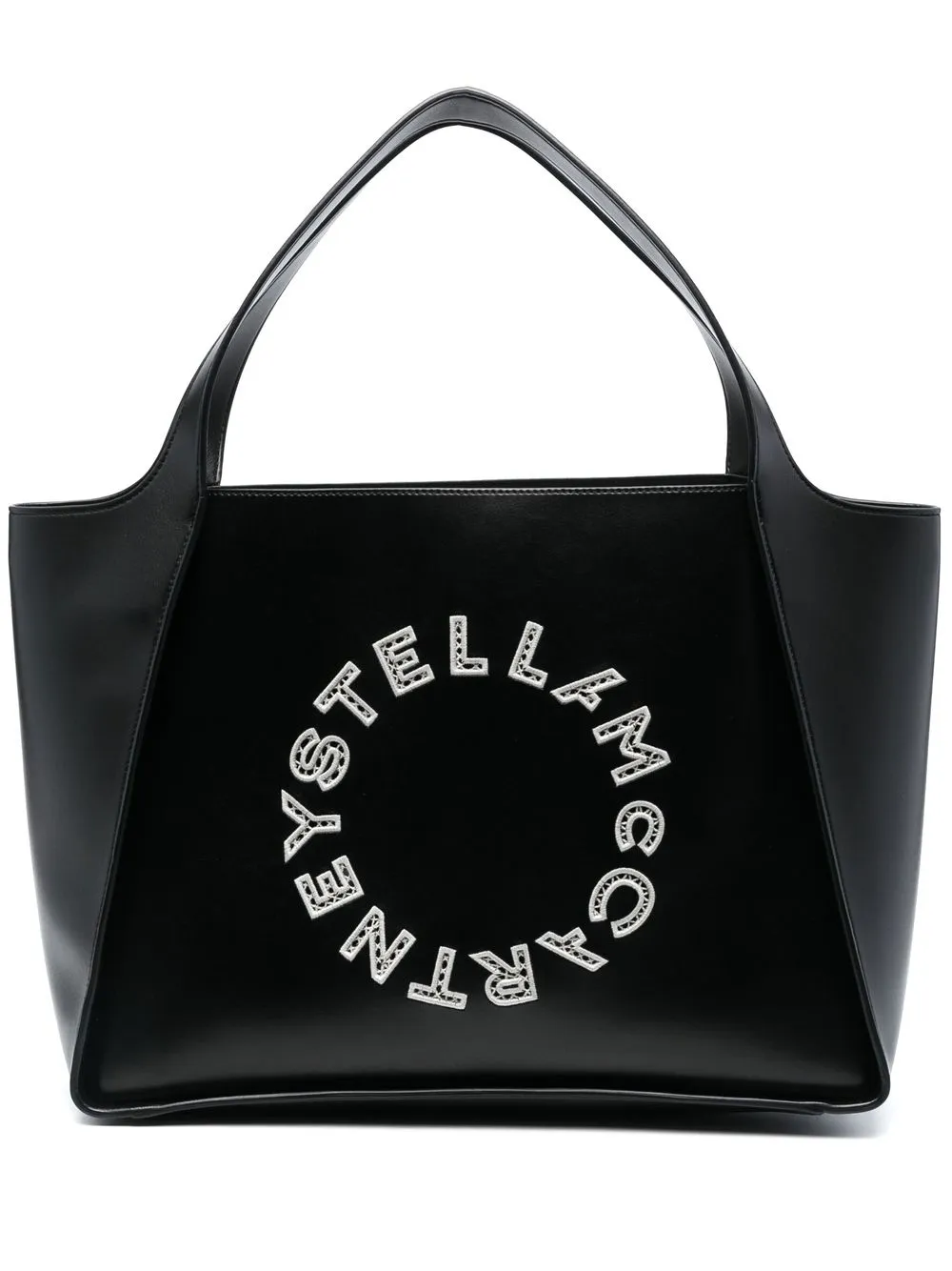 

Stella McCartney broderie anglaise-logo tote bag - Black