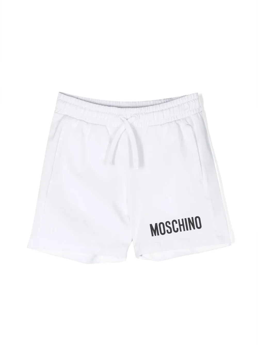 

Moschino Kids shorts strecht con logo estampado - Blanco