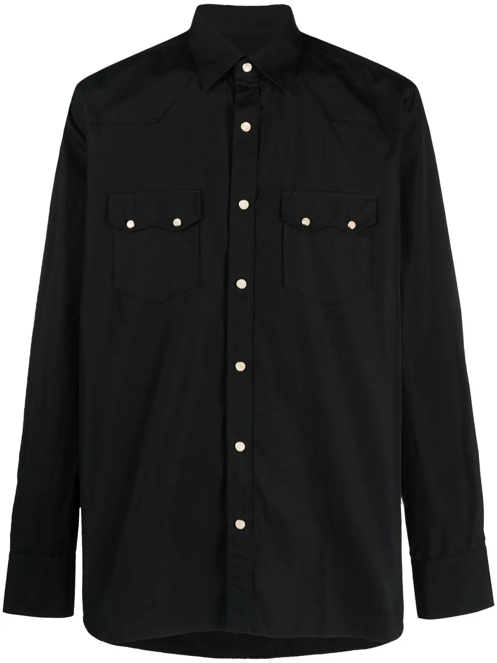 

Lardini camisa con bolsillo en el pecho - Negro