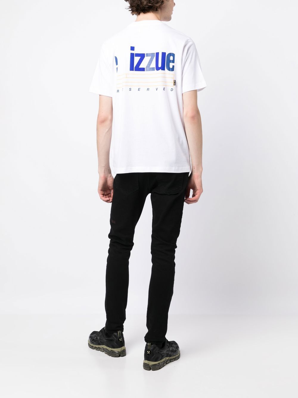 izzue T-shirt met logoprint - Wit