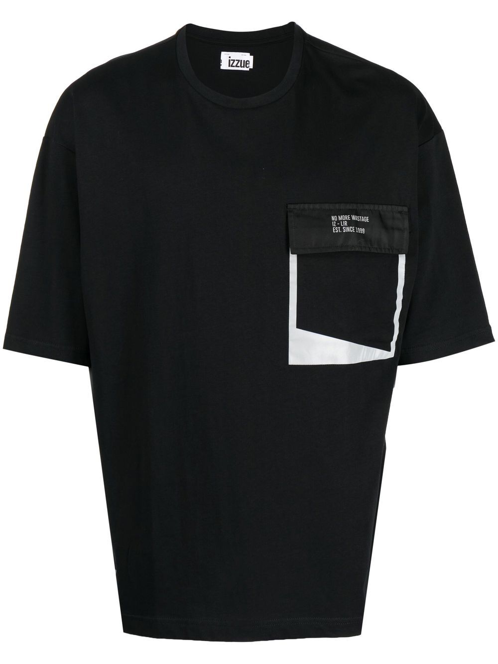 

izzue chest flap pocket T-shirt - Black