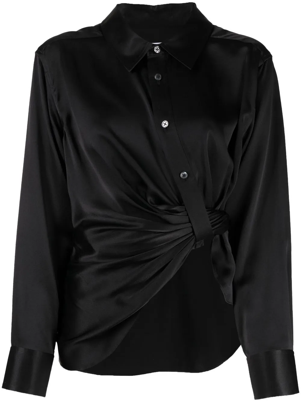 

Alexander Wang camisa de seda drapeada - Negro