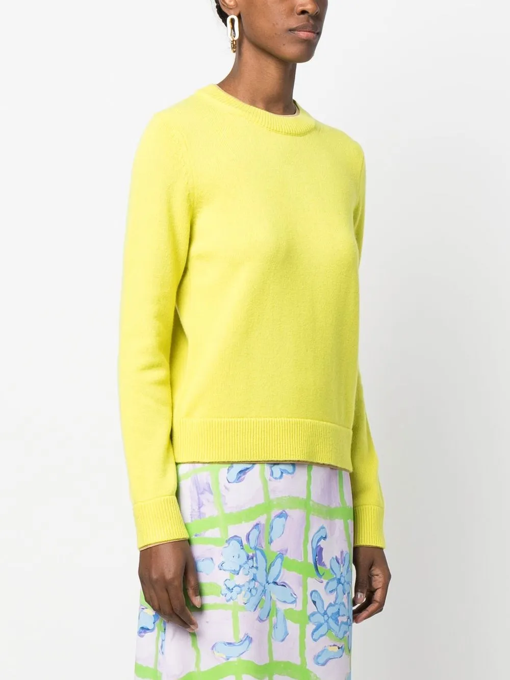 Tory Burch Crew-neck Cashmere Jumper In Green
