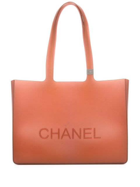 Affordable HOT SALE CHANEL 2010s logo-embossed Jelly tote bag Women