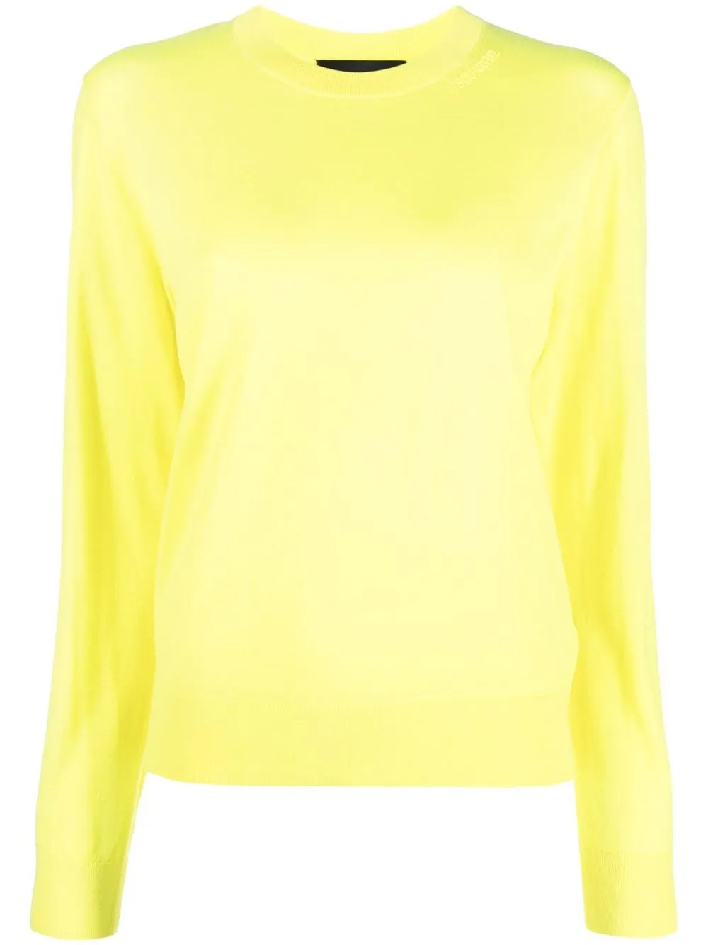 

Dsquared2 raised-logo knitted jumper - Yellow