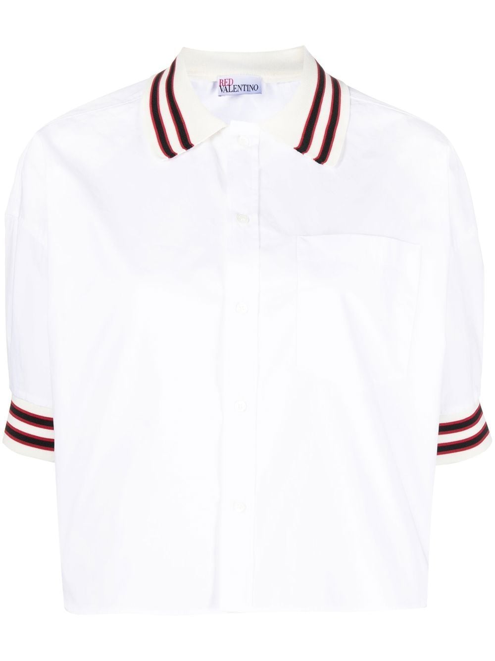 

RED Valentino contrast-trim button-up shirt - White