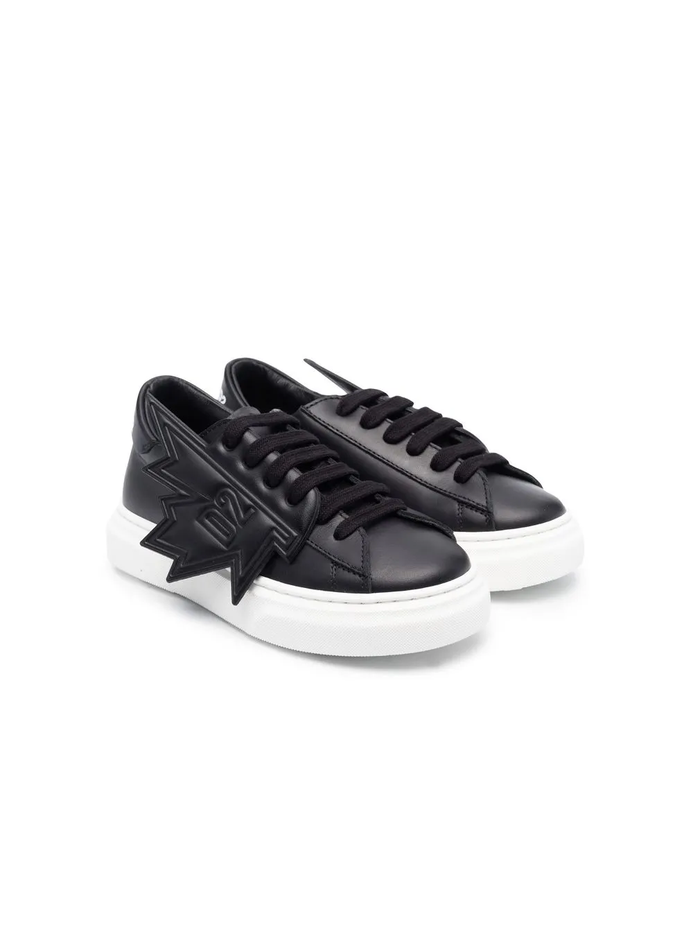 

Dsquared2 Kids logo-appliqué lace-up sneakers - Black