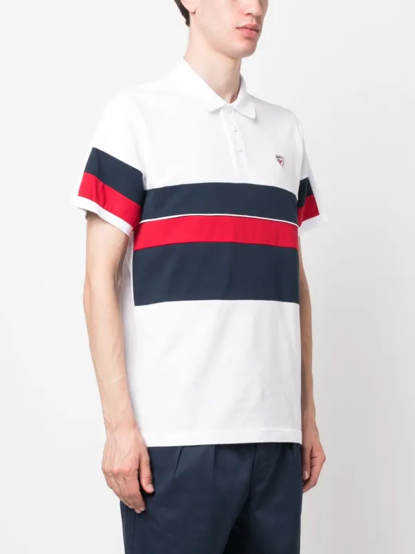 white striped polo t shirt