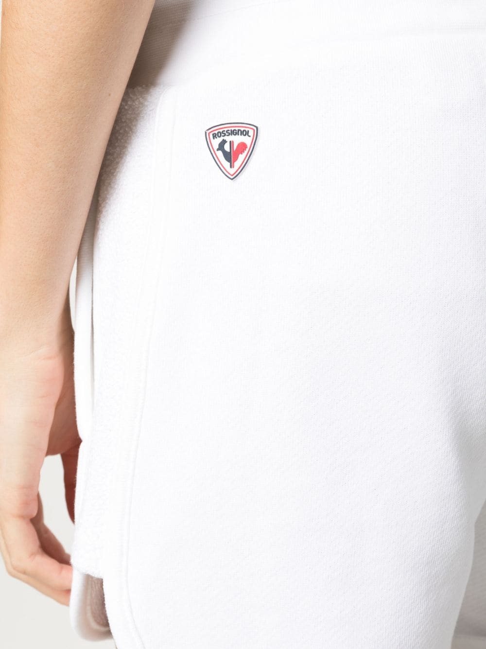 Shop Rossignol Logo-patch Cotton Shorts In White