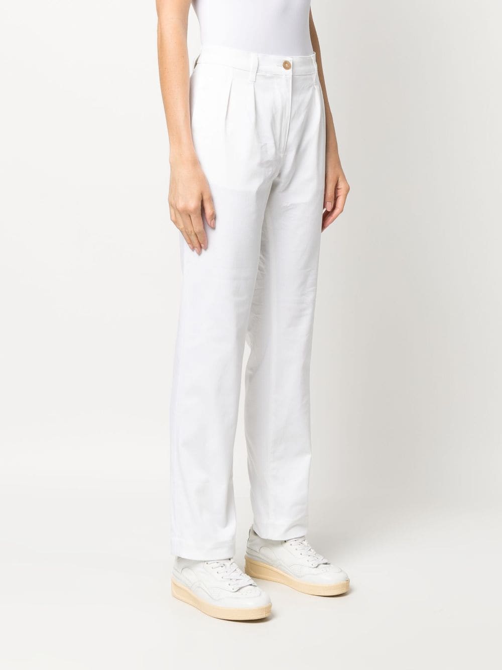 Shop Rossignol Organic-cotton Chino Trousers In White