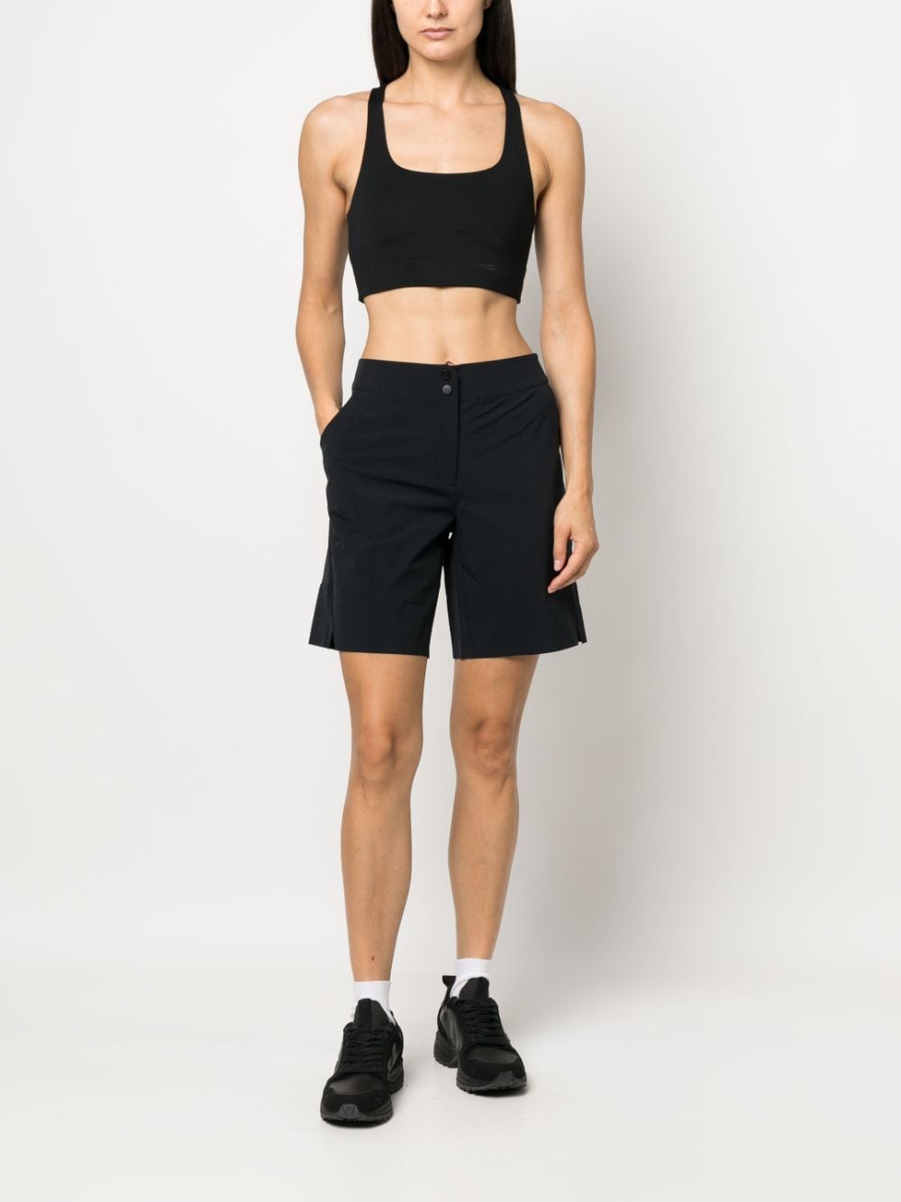 Shop Rossignol Logo-print Panelled Running Shorts In Black