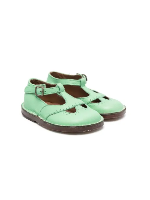 Pèpè cut-out leather ballerina shoes